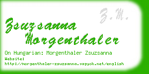 zsuzsanna morgenthaler business card